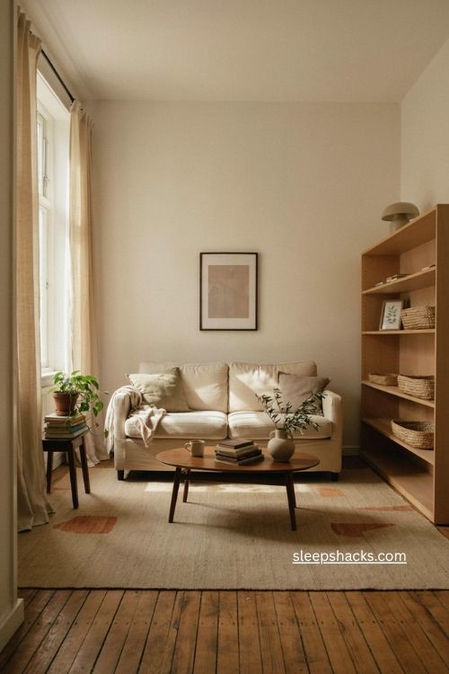 Apartment living room decor ideas for small spaces with smart furniture and cozy layered style