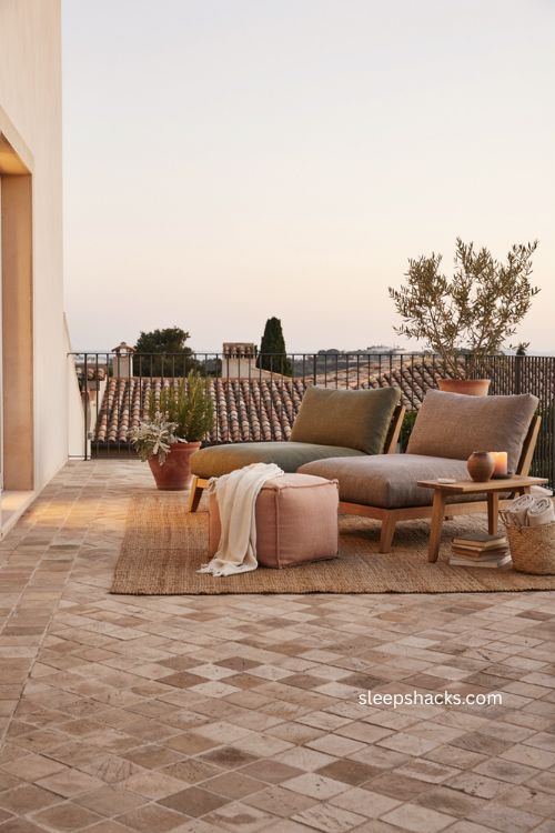 Big balcony ideas with statement pendant light weatherproof lantern and cozy outdoor ambiance 