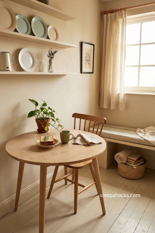 Bloxburg kitchen breakfast nook with cozy window seating