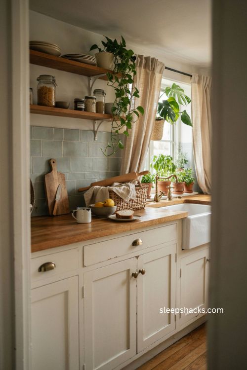 Bloxburg kitchen greenery ideas with cozy plants and herbs