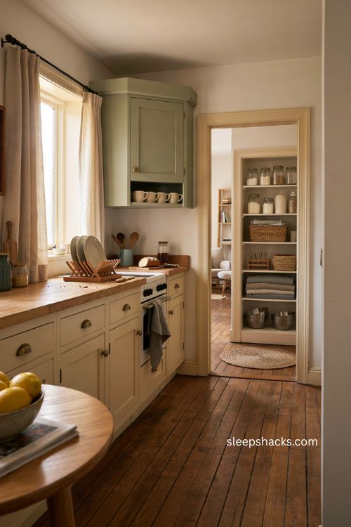 Bloxburg kitchen pantry ideas with cozy farmhouse storage