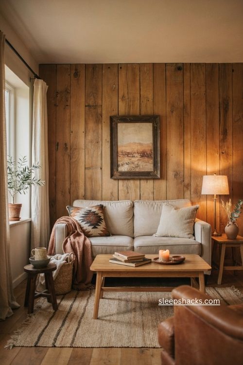 Budget friendly western living room refresh with southwestern textiles and thrifted decor
