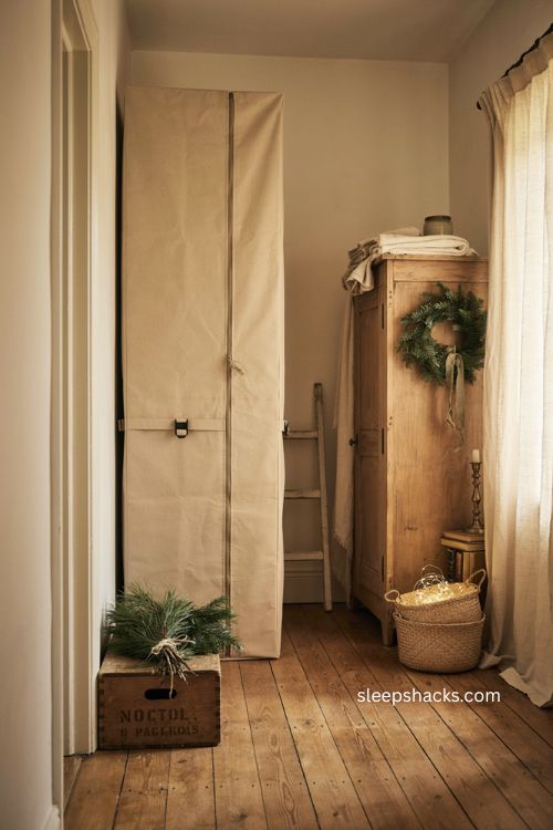 Canvas Christmas tree storage cover for tall nine foot trees 