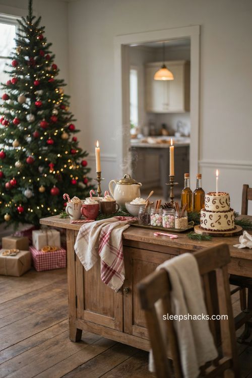 Christmas birthday party ideas with cozy deluxe hot cocoa bar 