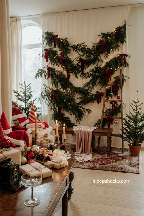 Christmas birthday party photo booth ideas with festive holiday props 