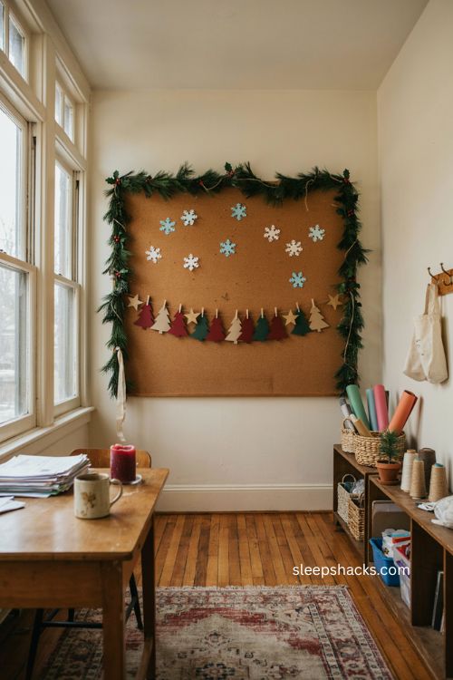 Christmas bulletin board ideas for a simple festive classroom 