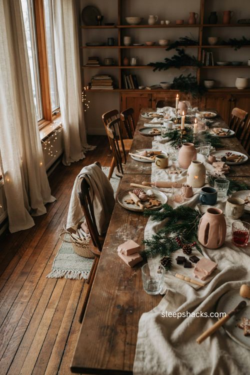 Christmas clay pottery workshop ideas for adults with gingerbread lanterns 