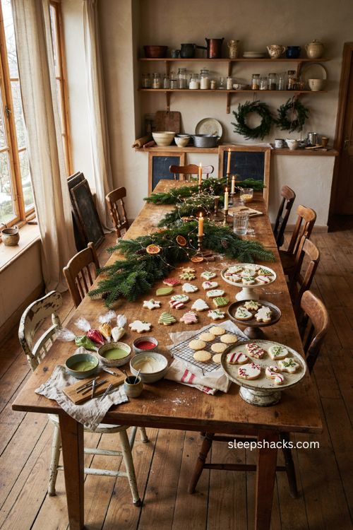 Christmas cookie decorating class ideas with royal icing and festive cookies 