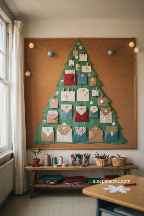 Christmas countdown calendar bulletin board ideas for an interactive classroom 