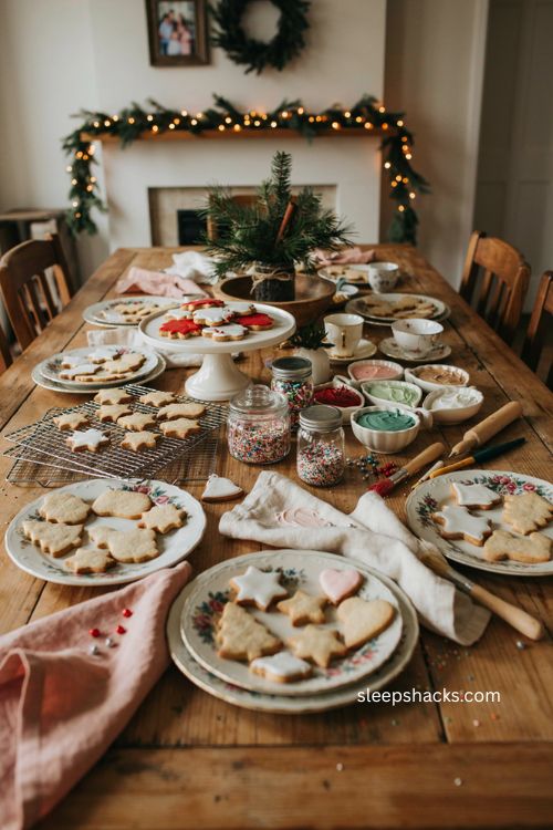 Christmas party ideas for a cozy cookie decorating gathering
