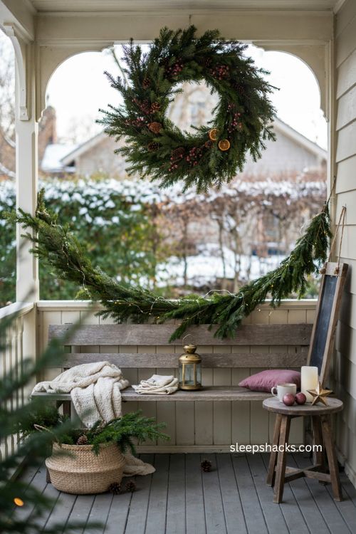 Christmas party ideas for a simple outdoor holiday photo spot
