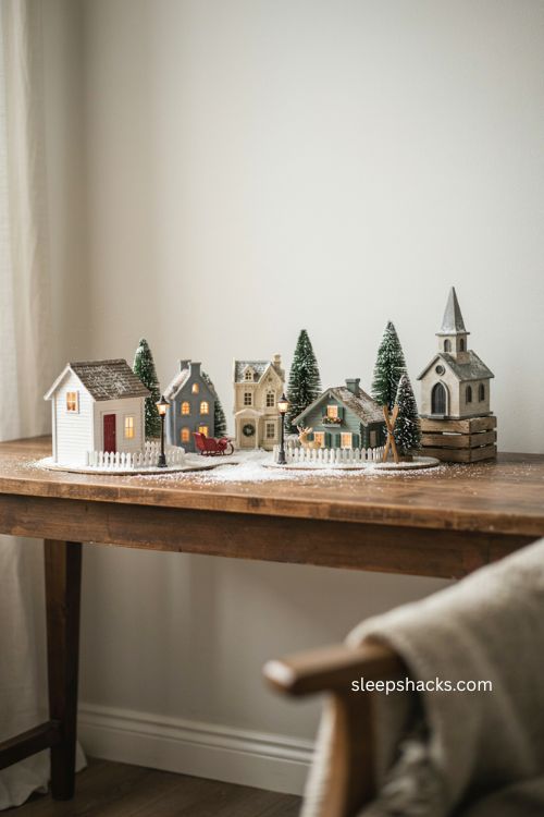 Christmas village setup ideas for a small collection that grows each year