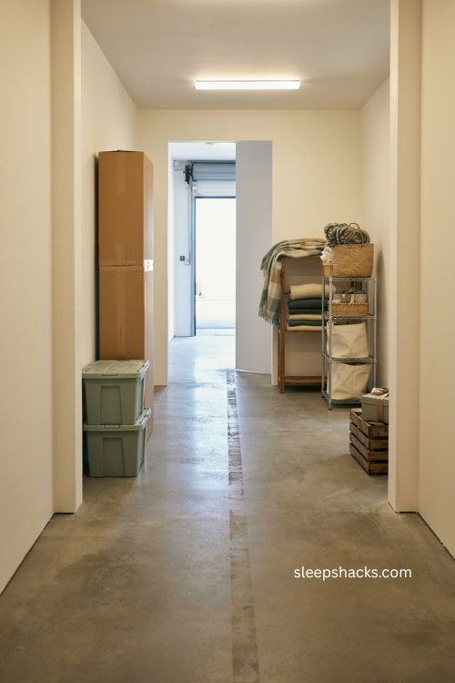Climate controlled Christmas tree storage unit for small homes 