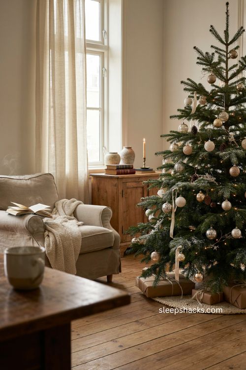 DIY mercury glass Christmas ornaments with vintage antique tree decor