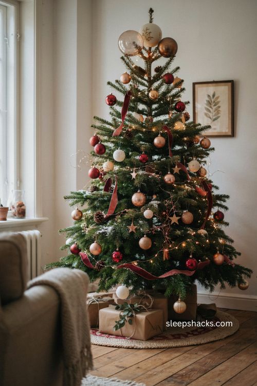DIY oversized ornament cluster christmas tree topper ideas for budget friendly decor 