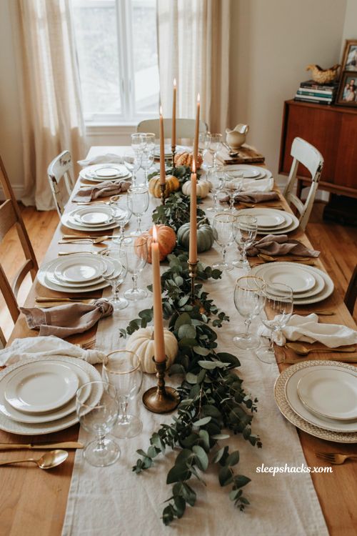 Gratitude stick centerpiece thanksgiving table decor with pinecones and thankful tags