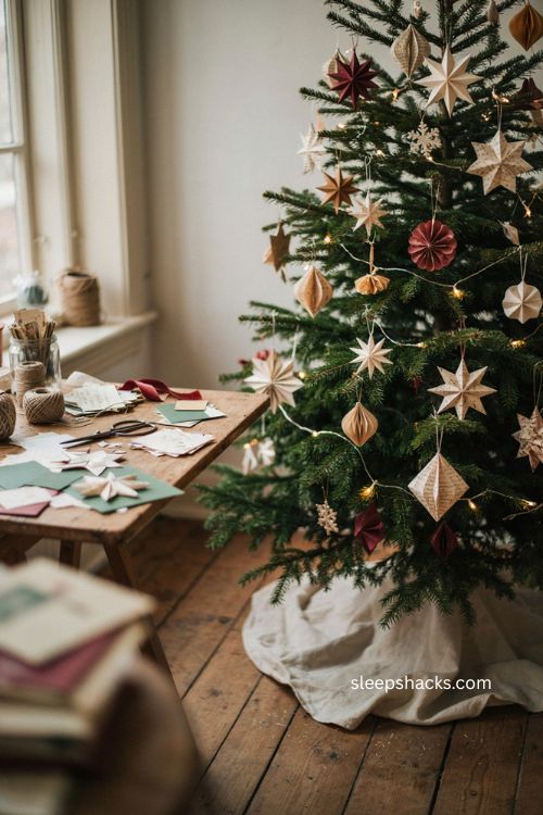 Diy paper ornaments for christmas handmade tree decorations