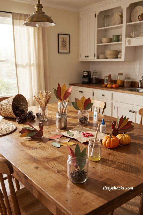 Diy thanksgiving centerpieces kids craft ideas for a cozy autumn table