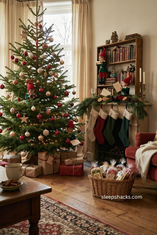 Elf on the Shelf scavenger hunt Christmas party ideas kids