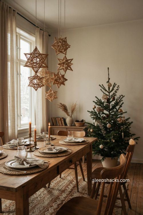 Finnish himmeli straw ornaments for unique nordic christmas decor 