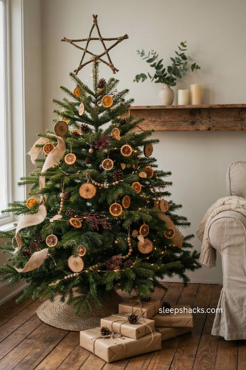 Foraged twig star christmas tree topper ideas for rustic diy holiday decor 