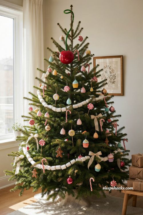 Giant cherry topper candyland Christmas tree ideas