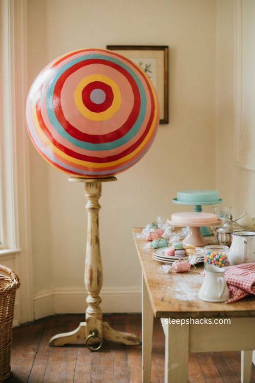 Giant jawbreaker sphere diy candy party centerpiece 