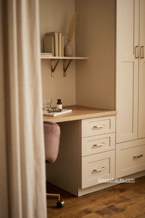 Gold brass hardware ideas for a glamorous home office 