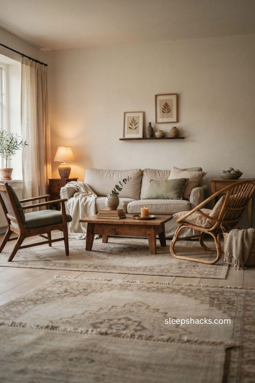 Guest living room with two lounge chairs and sofa for cozy conversation 