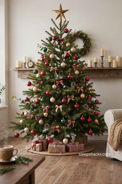 Handmade Christmas bows diy for decorating the whole tree 