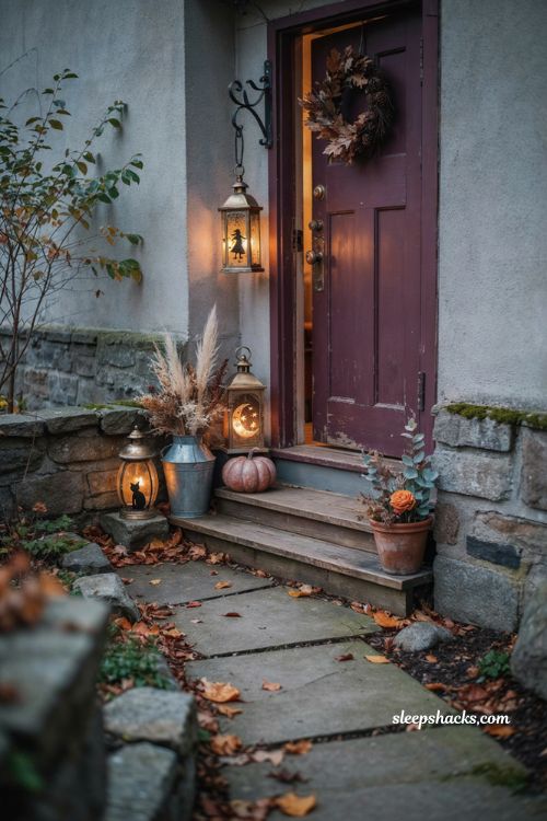 Hocus Pocus Halloween Decor mini lantern walkway ideas

