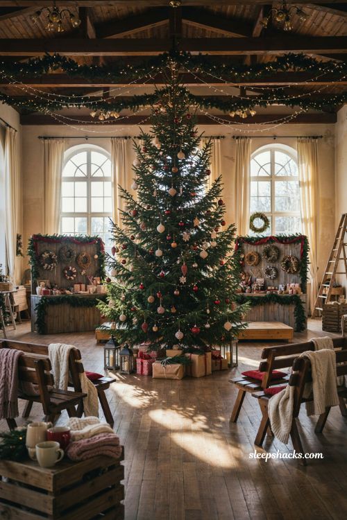 Host a tree lighting ceremony Christmas festival centerpiece