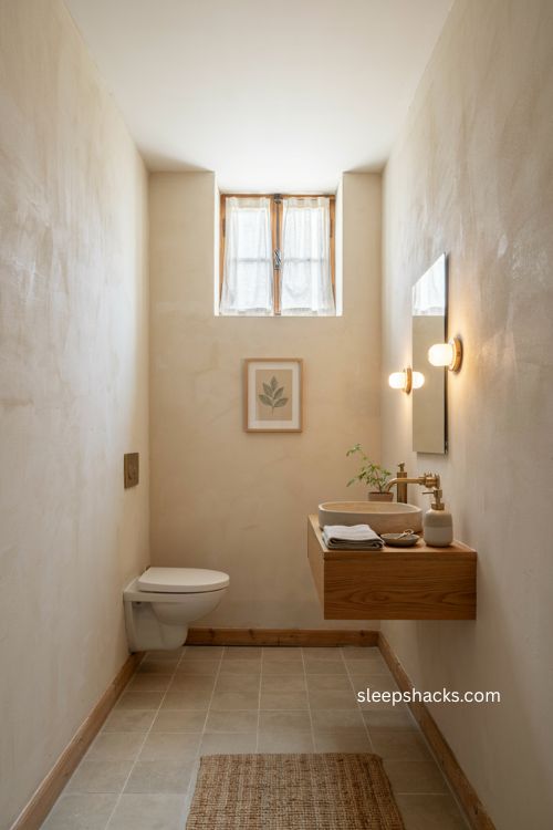 Intentional decor ideas for a narrow toilet room with minimal accessories 