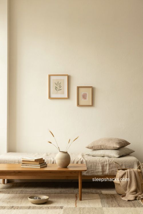 Living room wall decor ideas with one or two simple framed pictures 