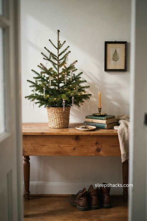 Mini tabletop icicle Christmas tree for small spaces 