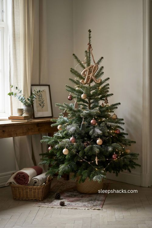 Monogram balloon christmas tree topper ideas for easy festive holiday decor 