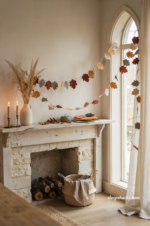 Pinecone scale pumpkin centerpiece with rustic Thanksgiving fall decor