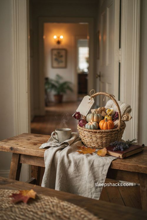 Personalized Halloween boo basket ideas with handwritten note and thoughtful treats 