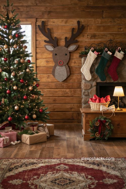 Pin the nose on Rudolph Christmas party game ideas kids holiday