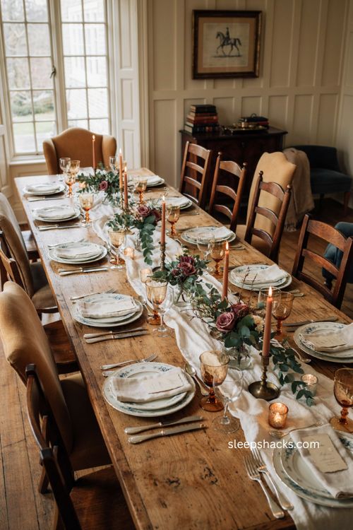 Ralph Lauren Thanksgiving table seating arrangement elegant country house entertaining 