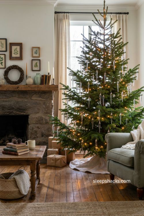 Realistic budget friendly acrylic icicle Christmas tree decor 