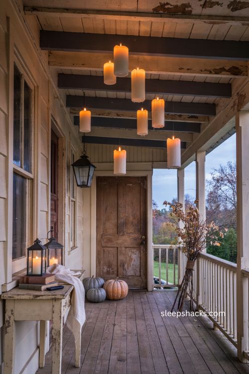 Remote controlled floating candles with timer for easy Halloween porch decor 