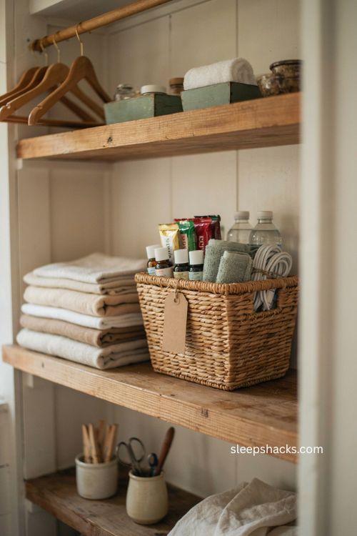 Reusable guest room welcome basket storage bin organization 