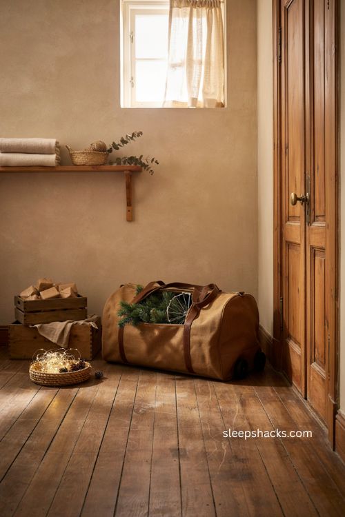 Rolling duffel bag Christmas tree storage for small spaces
