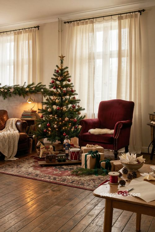 Santa Christmas party ideas kids cozy holiday photo station