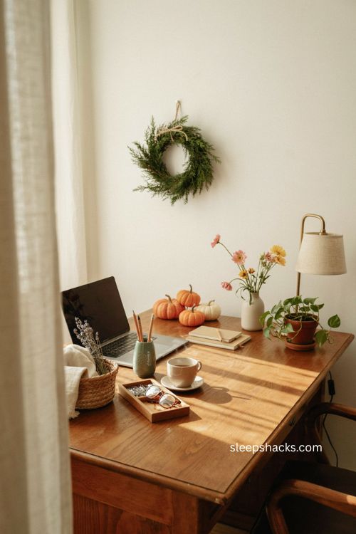 Seasonal office desk decor ideas for work 