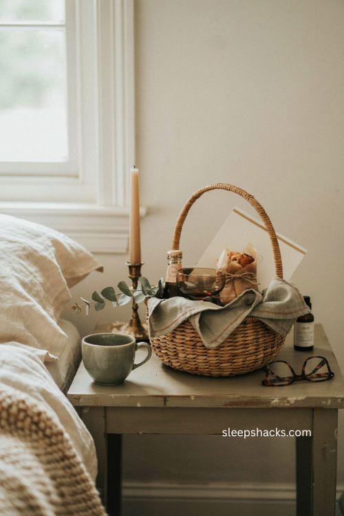 Special occasion guest room welcome basket with elegant celebration details 