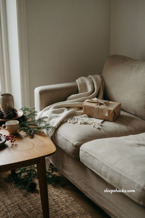 Teacher Christmas gift cozy neutral throw blanket thoughtful gift idea