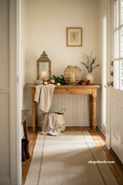Thanksgiving Christmas decor with versatile lanterns and seasonal fillings
