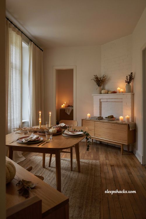 Thanksgiving candlelight ideas for a cozy small space
